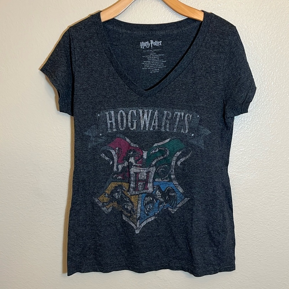 Harry Potter Grey V-Neck Short Sleeve Shirt